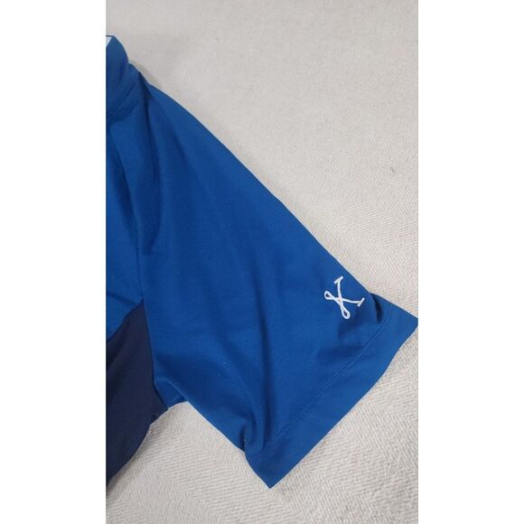 Kitsbow Shirt Womens L Cycling Back Pockets Zip Wind Suit Blue Short‎ Sleeve - Picture 4 of 12